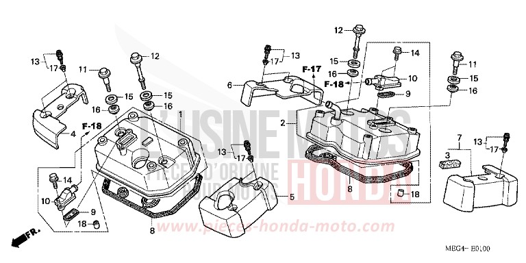 CYLINDER HEAD COVER for Shadow Aero GRAPHITE BLACK (NHB01) from 2006
